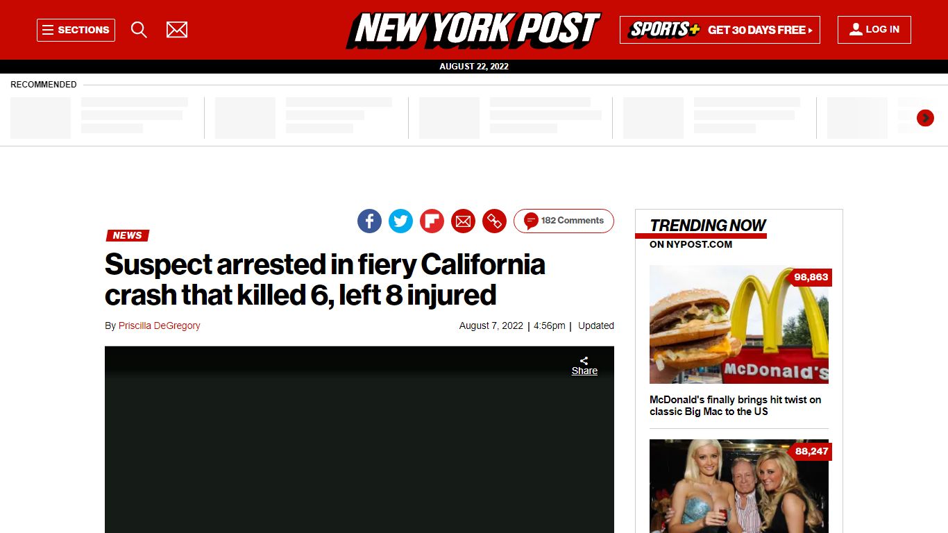 Suspect arrested in LA crash that killed 6, left 8 injured