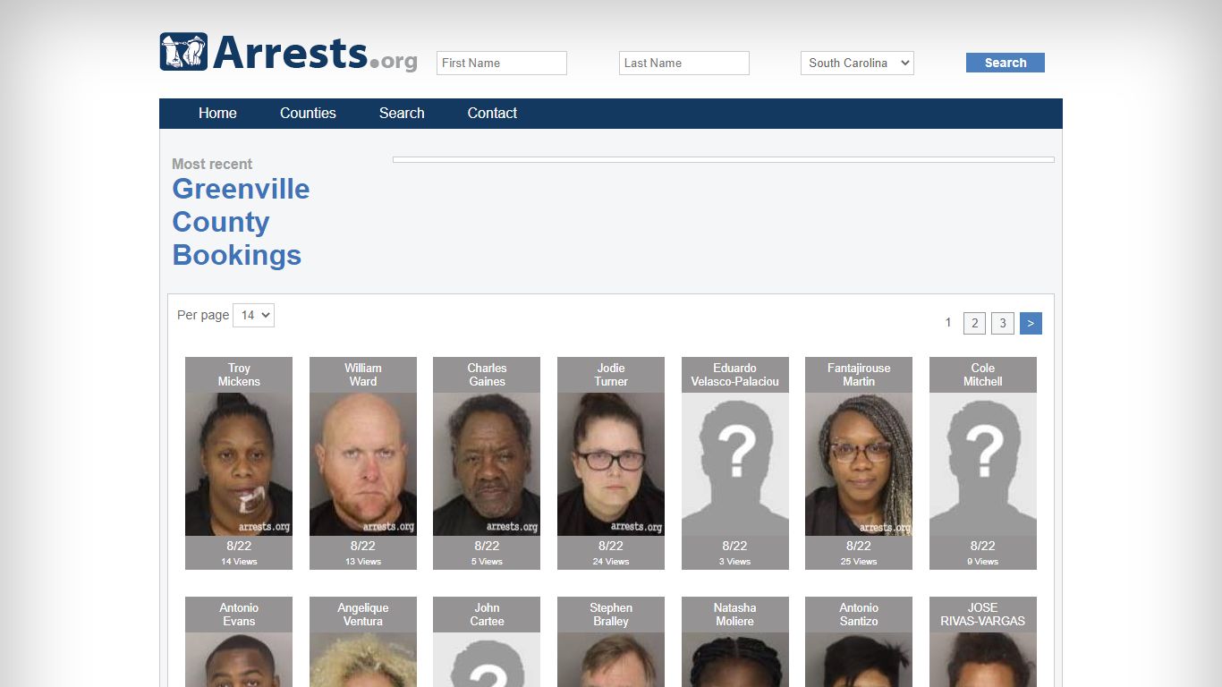 Greenville County Arrests and Inmate Search